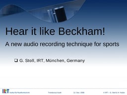 Audio recording