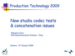 HD codecs tests