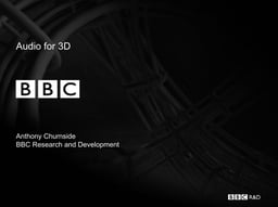 Audio for 3D