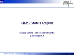 FIMS status