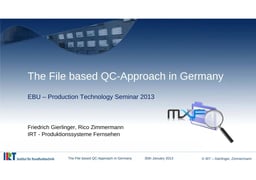 The file-based QC approach in Germany