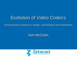 Evolution of video codecs