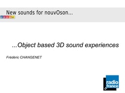 New sounds for nouvOson
