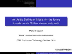 An Audio Definition Model for the future
