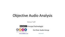Objective audio analysis