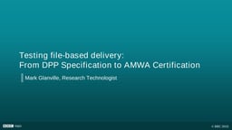DPP compliance work to AMWA certification