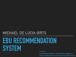 Big data for content recommendation for broadcasters