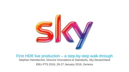First HDR live production - Stephan Heimbecher - Sky Deutschland