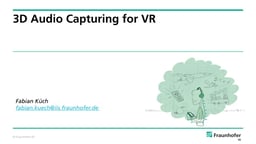 3D audio capturing for virtual reality