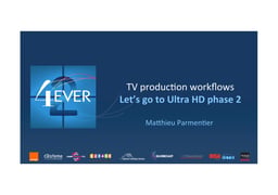 Let's go to UHDTV phase II