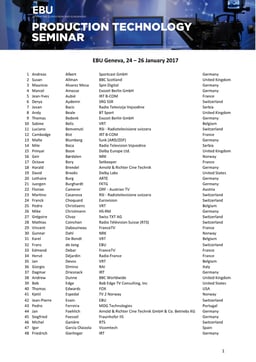 PTS 2017 - Participants