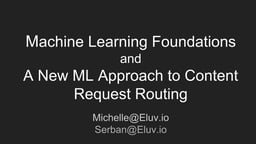Machine Learning for intelligent, adaptive content request routing