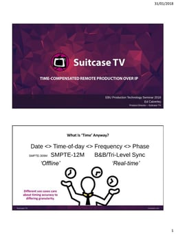 Time-compensated remote production over IP