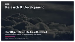 The BBC's object-based studio in the cloud