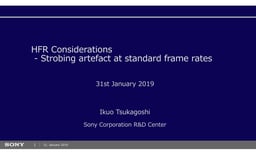 HFR considerations: strobing artefacts at standard frame rates