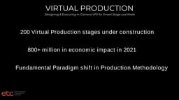 Virtual production workflows – the 