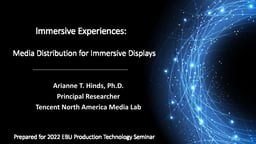 Media distribution for immersive displays