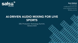 AI-driven audio mixing for live sport