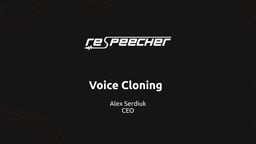 Voice cloning