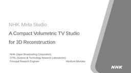 Compact volumetric TV studio for 3D reconstruction