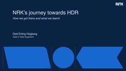 NRK’s journey towards HDR