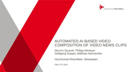Automated AI-based composition of video reports