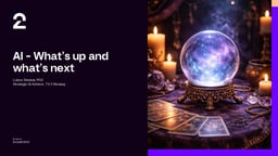 AI: What's up and what's next?