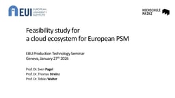 Feasibility study for a cloud ecosystem for European PSM