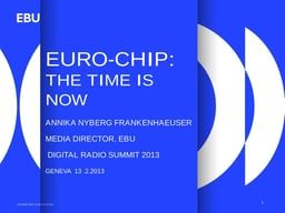 Euro-Chip: the time is now!