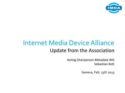 IMDA: Internet Media Device Alliance