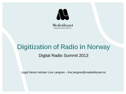 Analogue switch-off in Norway