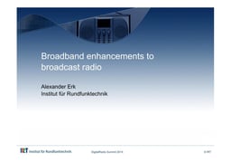 Broadband enhancements to broadcast radio