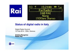 Status of digital radio in Italy