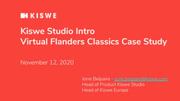 Kiswe Studio Introduction and Use Case