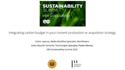 Integrating carbon calculation inside production tools