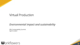 Energy usage of film Virtual Production