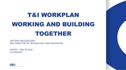EBU Director of Technology & Innovation’s perspective