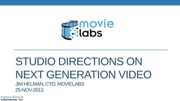 Studio directions on next generation video