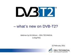 DVB-T2 Webinar