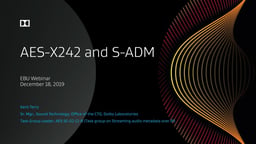 AES X242 Project: Streaming audio metadata over IP networks