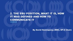 On the EBU position regarding the WRC-23 agenda item on the UHF band
