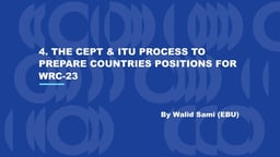 How CEPT and ITU prepare country positions for WRC-23