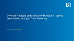 Diversity analysis at Bayerischer Rundfunk – testing an AI-based tool