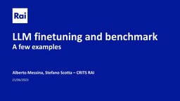 LLM finetuning and benchmarking – a few examples