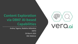 Content exploration via DBKF AI-based capabilities