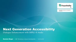 Dialogue Enhancement with MPEG-H