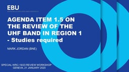 UHF Region 1: Studies!