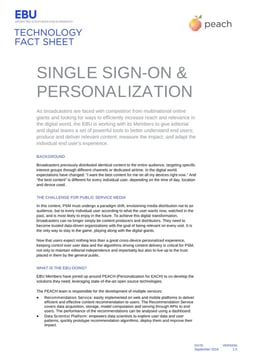 Tech Fact Sheet Single Sign-on and Personalization