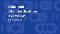 EMC and Standardization overview