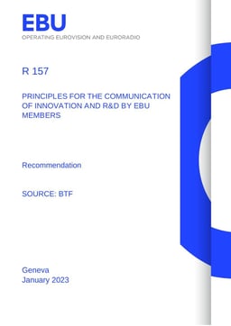 Principles for the Communication of Innovation and R&D by EBU Members